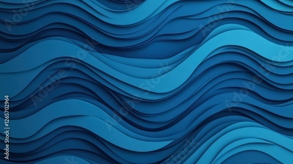 Fototapeta A vibrant, textured abstract background featuring flowing blue waves, creating a sense of motion and depth.