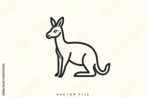 Fototapeta Kangaroo Vector Illustration