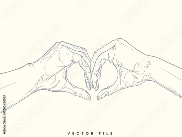 Fototapeta Editable Hand Illustration