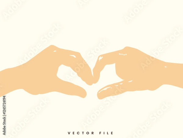 Fototapeta Editable Hand Illustration