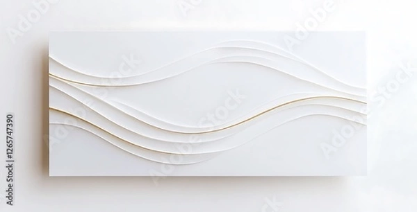 Fototapeta Modern minimalist abstract White background with simple golden lines, a simple and elegant background
