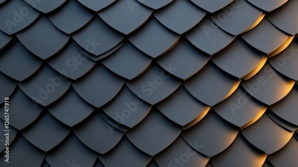 Fototapeta Mesmerizing 3D Rendering of Black Pattern with Subtle Highlights