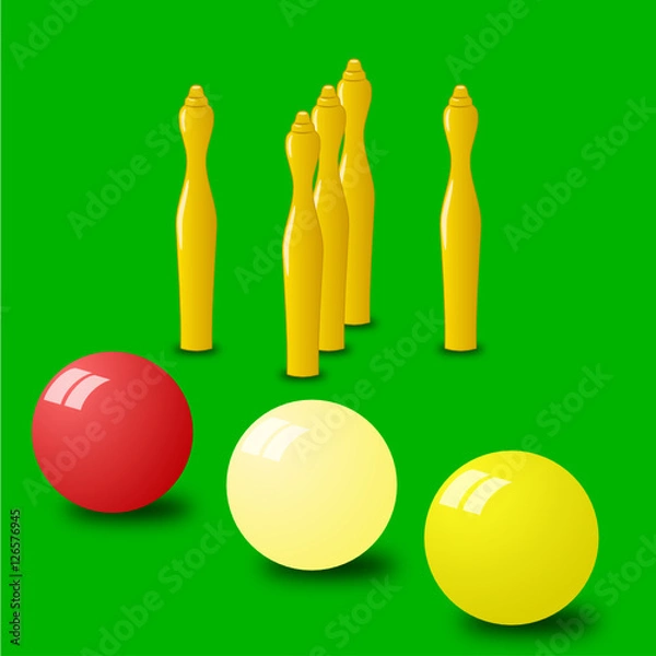 Fototapeta Kegelbillard