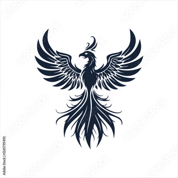 Obraz phoenix glow vector clip art logo design