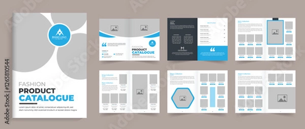 Fototapeta Modern Interior Design Portfolio Layout Template, Interior Design Magazine Layout template. Multipurpose Product catalog design, company furniture product catalogue, business brochure