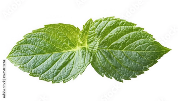 Obraz Fresh patchouli leaves on a transparent background