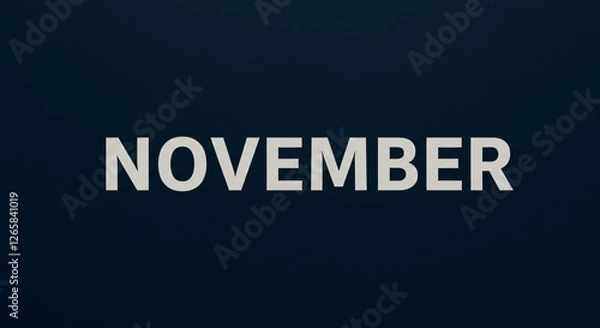 Fototapeta text, word, month, November