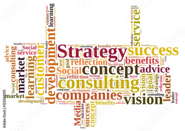 Obraz Strategy word cloud