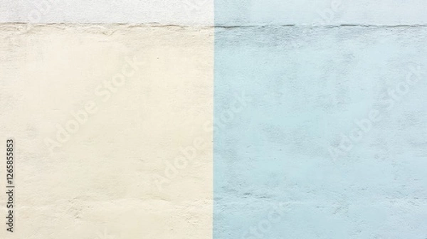 Fototapeta Beige and Light Blue Painted Wall Texture