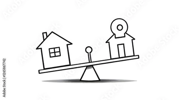 Fototapeta The Scales of Property Values