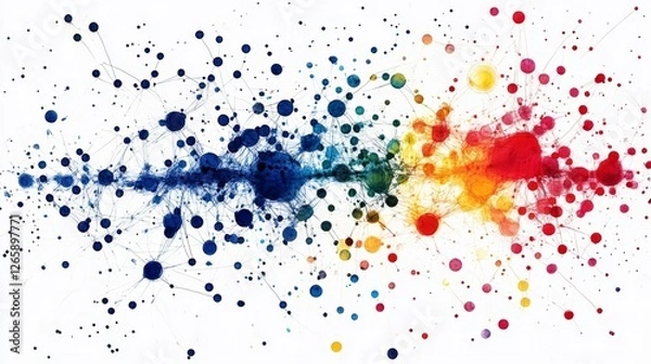 Fototapeta Visualizing neural networks through abstract art digital studio artwork creative space artistic perspective innovative concept