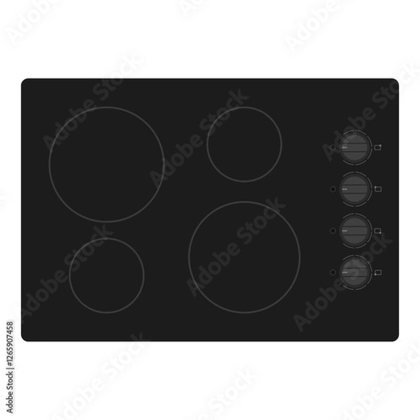 Fototapeta Induction cooktop stove top view