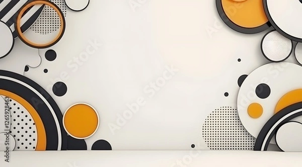 Fototapeta abstract background with circles