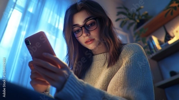 Fototapeta Blogger Taking Photos with Smartphone for Social Media