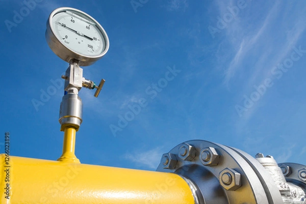 Obraz Manometro centrale metanodotto.