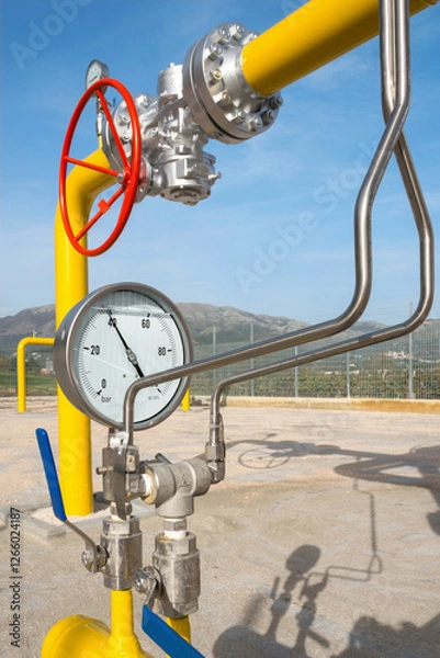 Obraz Manometro centrale metanodotto.