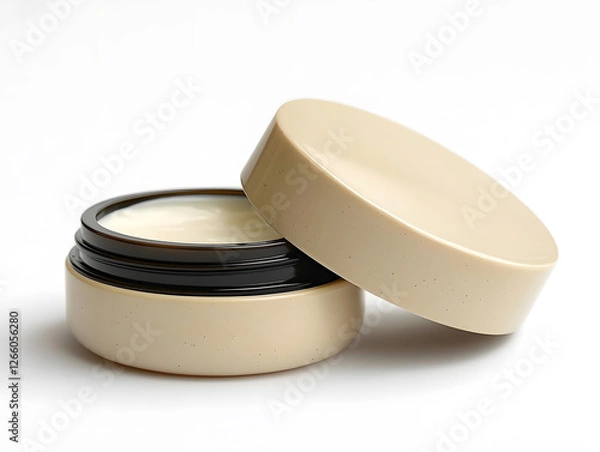 Fototapeta Elegant Beauty Cream Jar With Minimalistic Design Showcasing Clean Lines and Smooth Surfaces