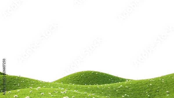 Obraz Green field. 3D rendering