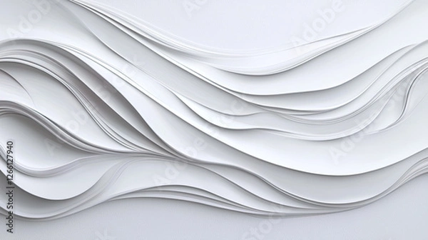 Fototapeta Clean abstract white paper background with delicate texture. Light, minimalist, simple, and elegant concept for digital artwork or branding design.
