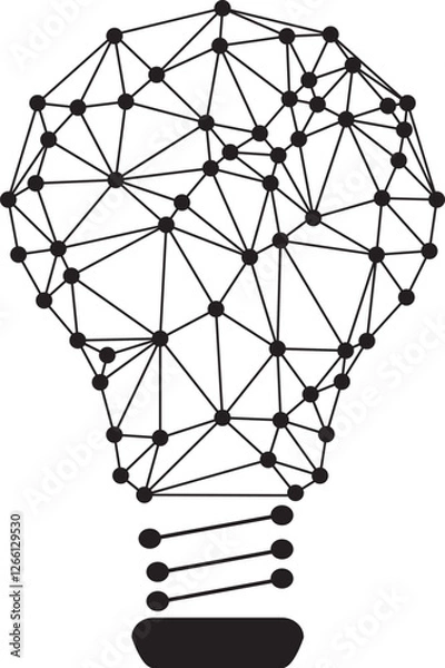Fototapeta network connections light bulb idea