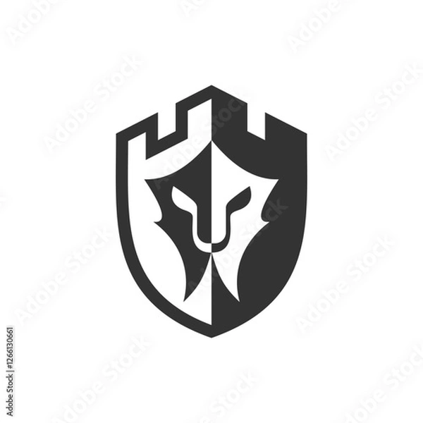 Obraz Sparthan knight, illustrations logo design template vector