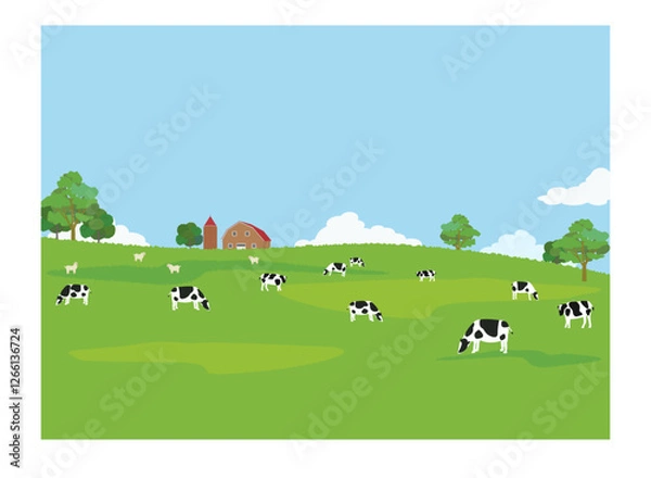 Obraz 牧場の風景