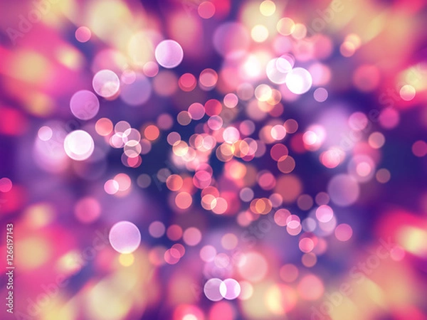 Obraz Bokeh with multi colors, Festive lights bokeh background, Defocused bokeh lights, Blurred bokeh, Bokeh light vintage background
