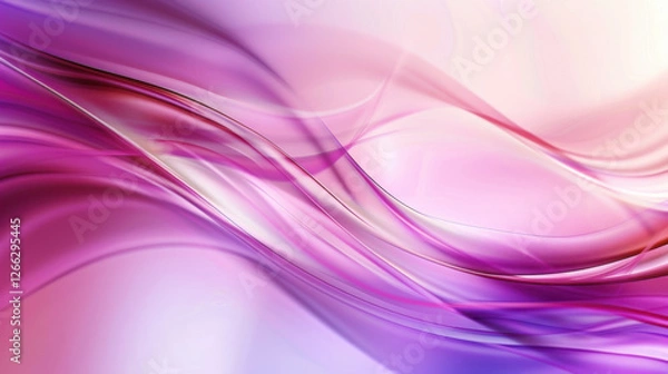Fototapeta Soft pink and purple abstract waves create serene and calming atmosphere, perfect for backgrounds or artistic designs