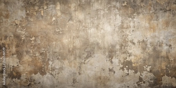Fototapeta Aged Plaster Wall Texture  A Rustic, Weathered Surface with Subtle Variations in Tone and Texture, Ideal for Backgrounds and Design Projects