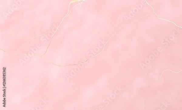 Fototapeta Rose quartz pink, flowing lines, gold sheen, calm, tranquility, abstract background.