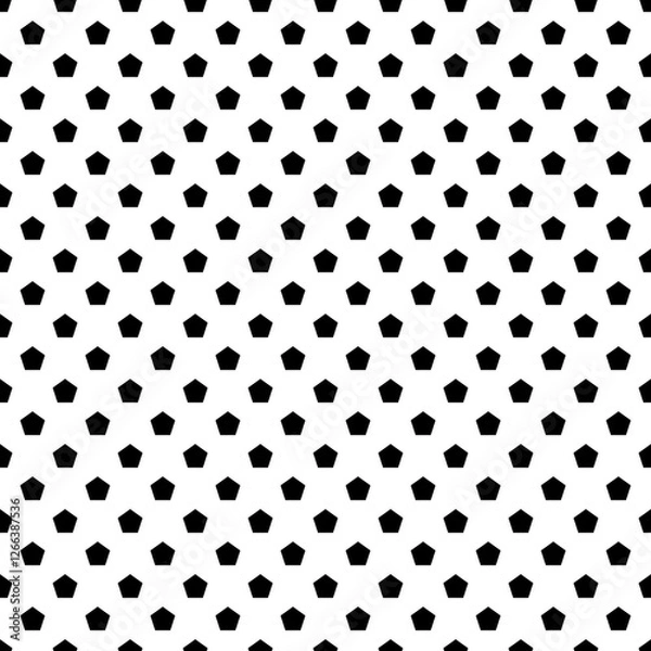 Fototapeta Black Pentagon Seamless Pattern Tile