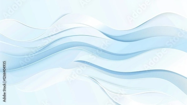 Obraz Abstract background with light blue and white waves