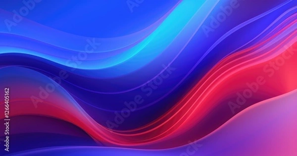 Obraz Abstract background with neon beautiful random gradient  wavy shapes for design element