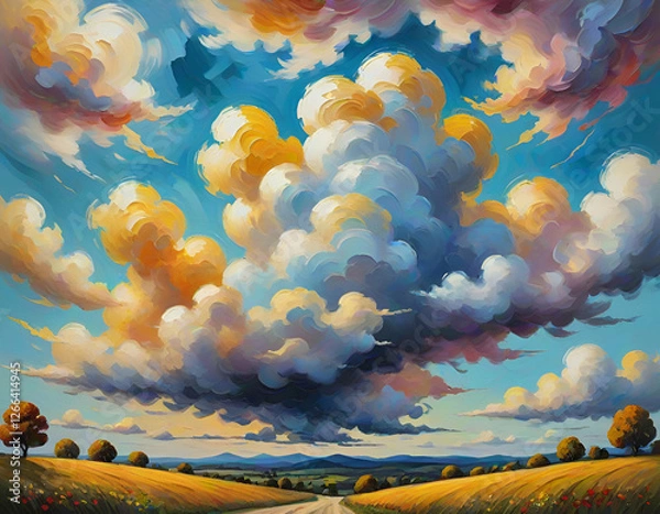 Fototapeta sky with clouds. 