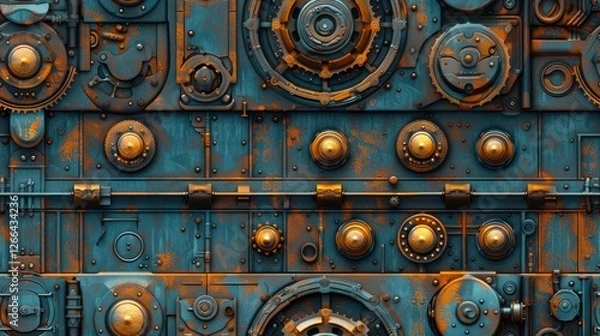 Fototapeta abstract complex shapes. art deco style. steampunk