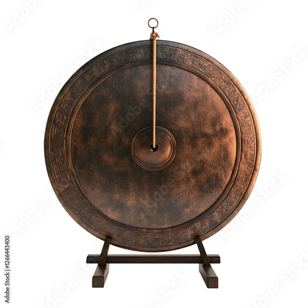 Fototapeta gong Advertisement isolated on white background full depth of field 