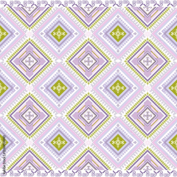 Fototapeta Pattern background from geometric shapes stripes. For destroying gift wrap book cover clothes table cloth.	