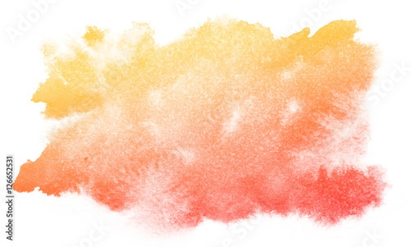 Obraz Abstract red watercolor on white background.This is watercolor splash.It is drawn by hand.