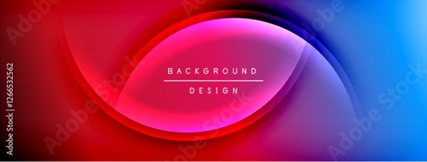 Fototapeta Gradient and shadow wave line geometric background. Vector Illustration For Wallpaper, Banner, Background, Card, Book Illustration, landing page