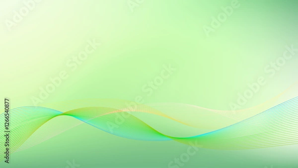 Fototapeta abstract green wave background