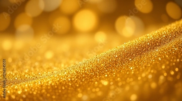 Obraz golden christmas background with snowflakes