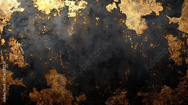Fototapeta Dark gold textured background, grunge backdrop, metallic design, abstract art, website template