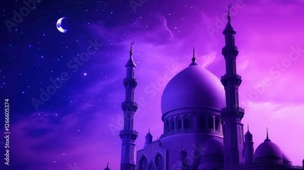 Fototapeta background for ramadan, place for text