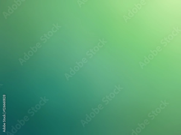 Fototapeta Abstract gradient green teal colored blurred background