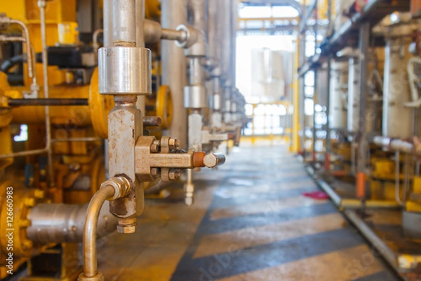 Fototapeta Valves manual in the process.
