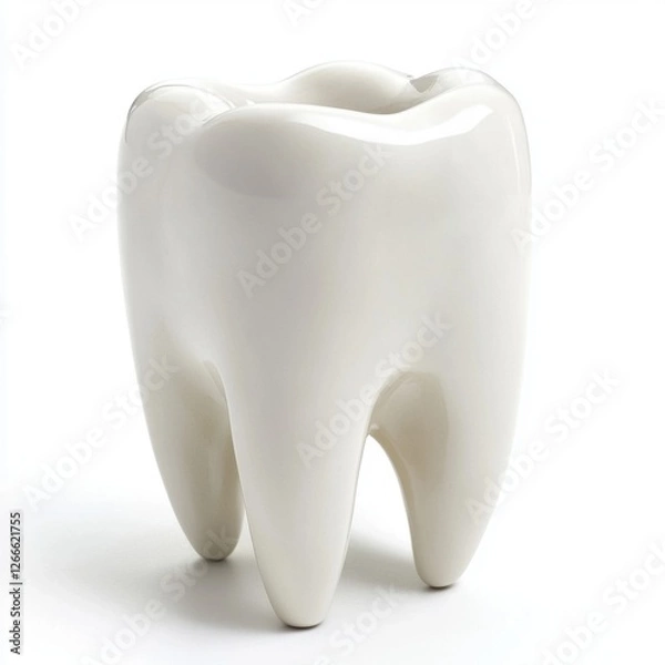 Fototapeta tooth on white background