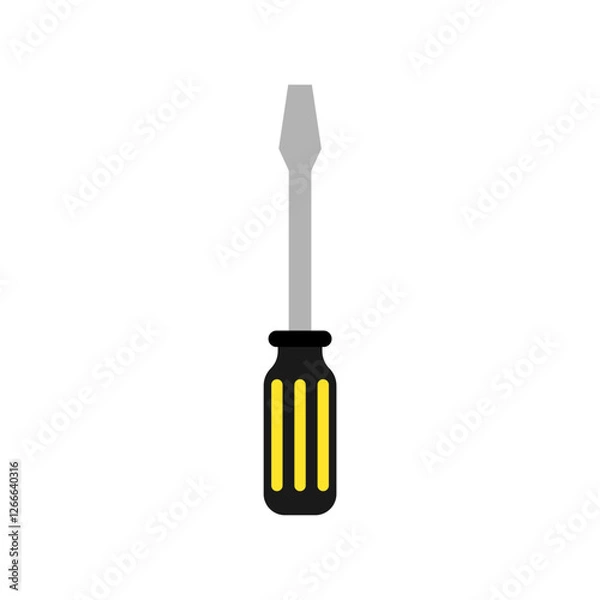Fototapeta screwdriver flat design vector illustration isolated on white background. construction icon flat graphic design