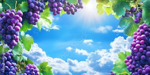 Fototapeta against a background of clouds and sky in an