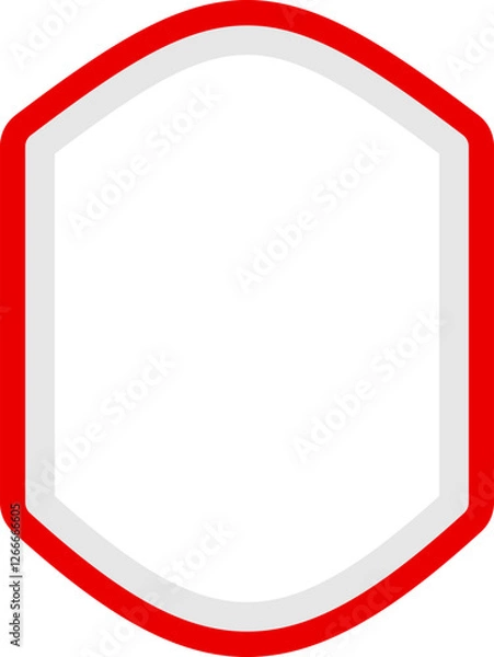 Fototapeta Red and White Shape Frame