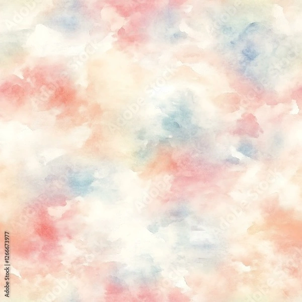 Fototapeta Seamless Pattern Beautiful abstract watercolor background with soft colors for creative projects.